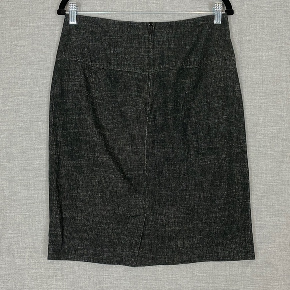 BCX Knee Length Skirt Black Denim Sz 11 Lightweight Zipper Back Closure - Picture 3 of 7